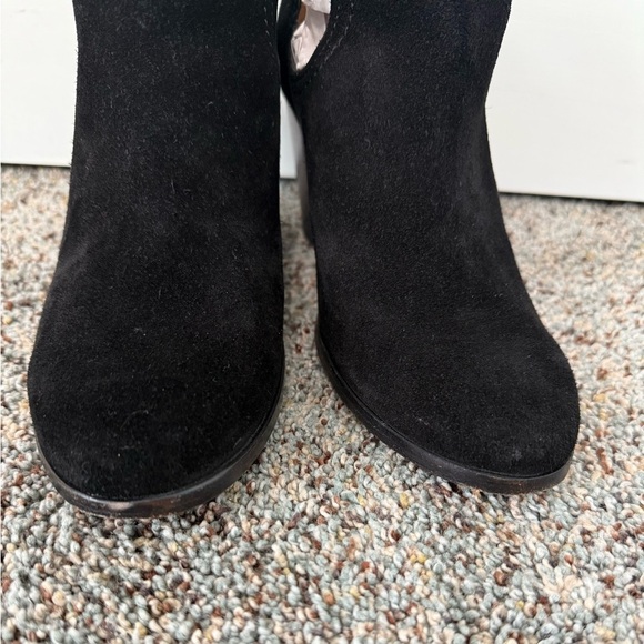 Frye Meghan Suede Ankle Booties Black Heel Women US 8B - Picture 7 of 13